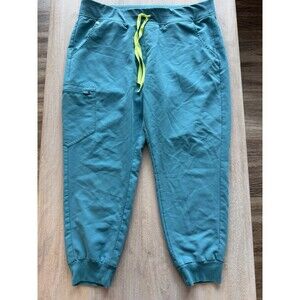 Figs Zamora Jogger Scrub Pants in Cactus Green Size XL Petite